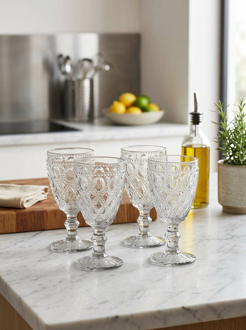 Dubai - Set of 4 Glasses - Transparent - Borosilicate Glass - 400ml