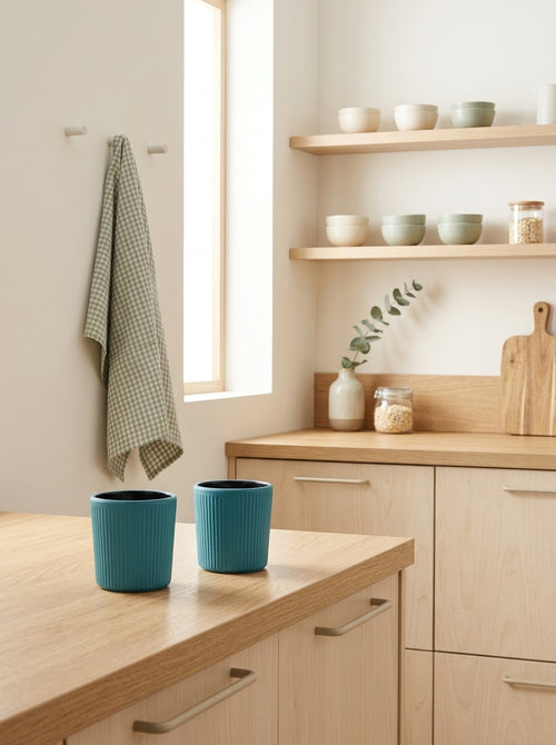 Osaka - Set De 2 Tasses - Bleu Clair - Métal - 100ml
