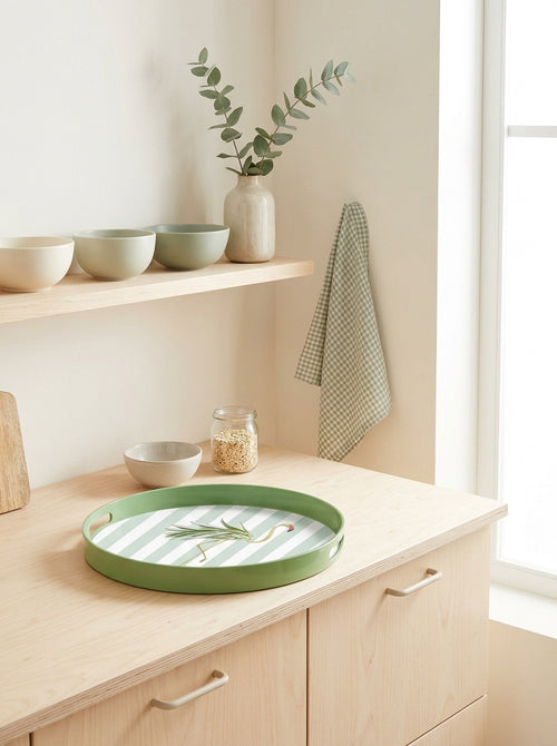 Mykonos - Pink Flamingo Round Tray - PVC
