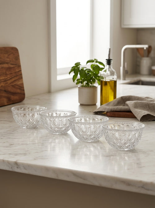 Dubai - Set of 4 Dessert Cups - Transparent - Borosilicate Glass