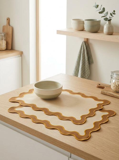 Samarcanda - Lot De 2 Sets De Table - Beige - Textile