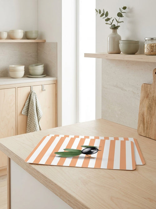 Mykonos - Set of 2 Olive Placemats - PVC
