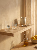 Monterey - Lot De 2 Gobelets Chouettes - Verre Borosilicate