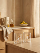 Monterey - Lot De 2 Gobelets Cigogne Porte-Bébé Roses - Verre Borosilicate