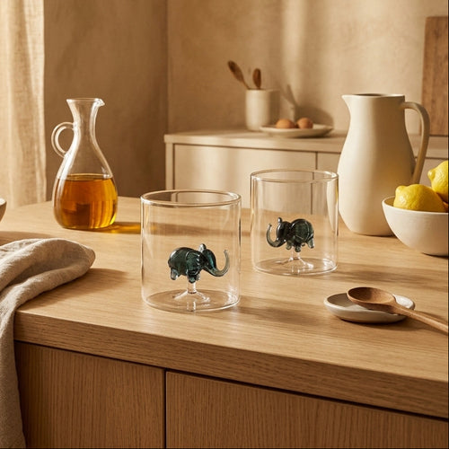 Monterey - Set of 2 Elephant Tumblers - Borosilicate Glass - 250ml
