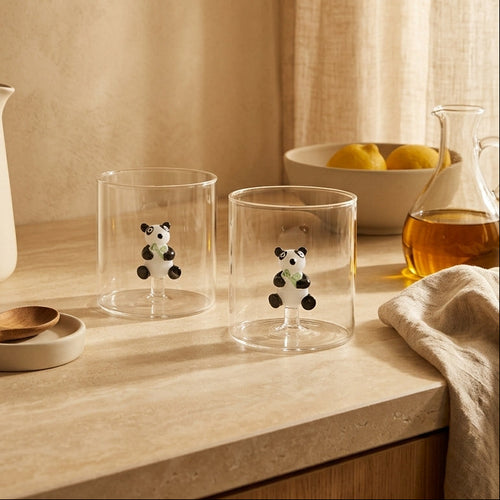 Monterey - Set of 2 Pandas Tumblers - Borosilicate Glass - 250ml