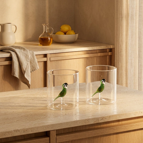 Monterey - Set of 2 Parrot Tumblers - Borosilicate Glass - 250ml
