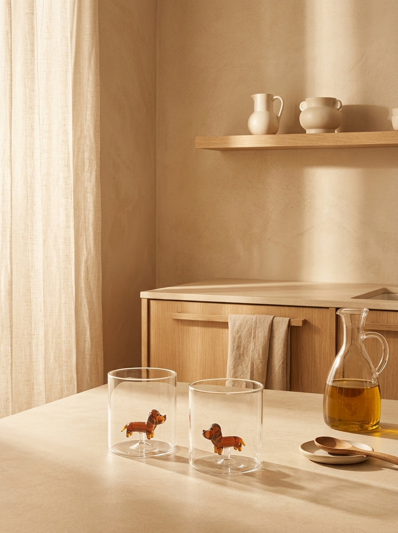 Monterey - Lot De 2 Gobelets Teckels - Verre Borosilicate