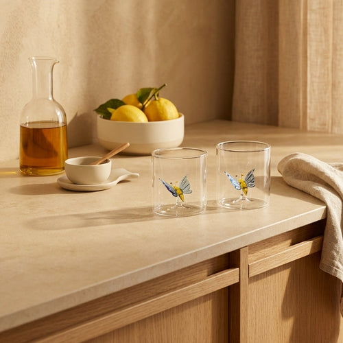 Monterey - Set of 2 Butterfly Tumblers - Borosilicate Glass - 250ml