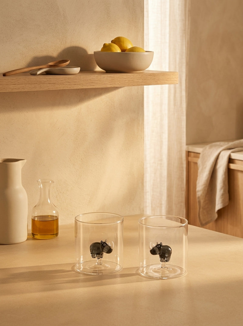 Monterey - Lot De 2 Gobelets Rhinoceros - Verre Borosilicate
