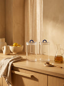 Monterey - Lot De 2 Pots Avec Bouchon Hermétique - Bleu - Verre Borosilicate