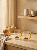 Monterey - Lot De 2 Mugs Croissants - Verre Borosilicate