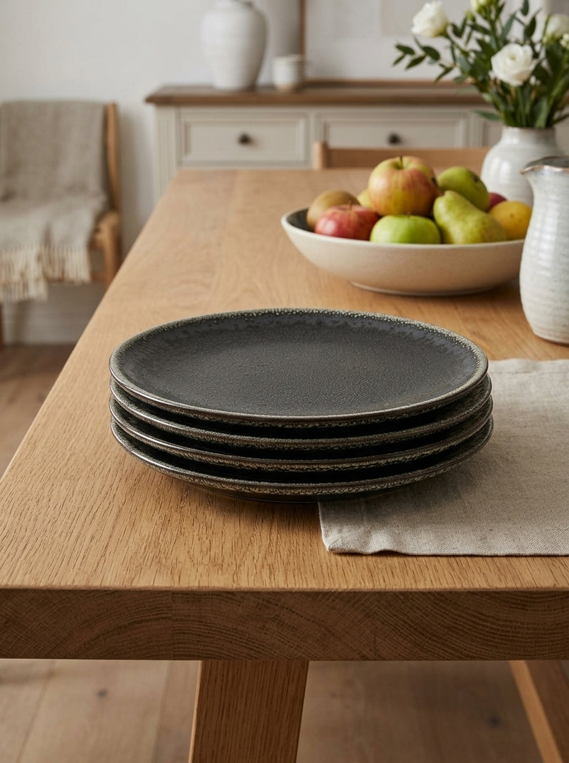 Tourron - Lot De 4 Assiettes - Taille S - Celeste