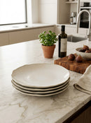 Plume - Lot De 4 Assiettes - Taille L - Perle