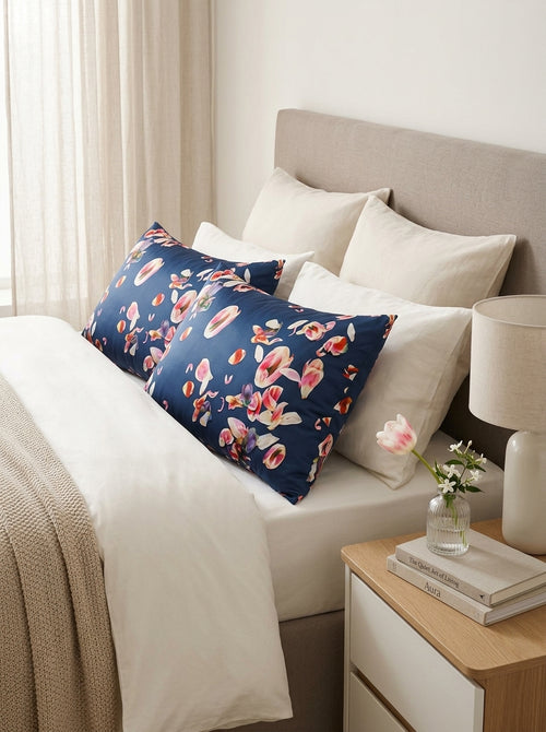 Aurore - Set Of 2 Cotton Satin Pillowcases Aurore Pink