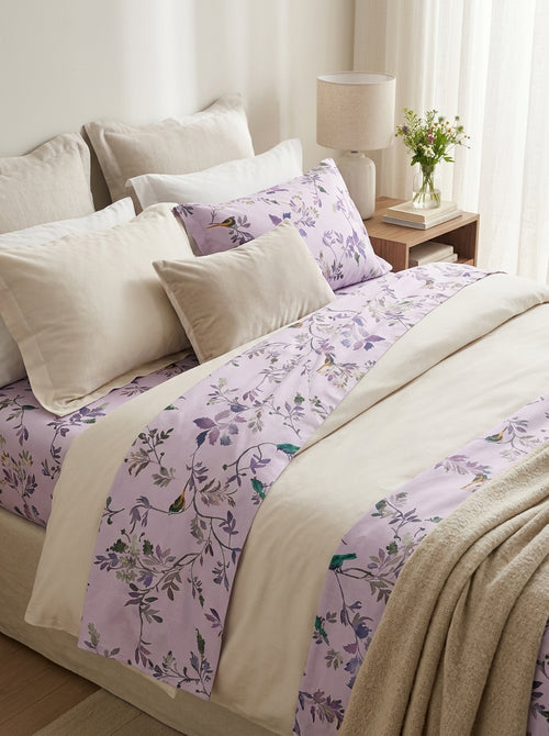 Eden Sauvage - Drap Plat - Satin De Coton - Violet Clair