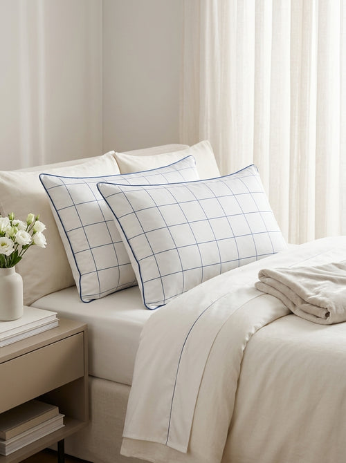 Caren - Set Of 2 Caren Cotton Satin Pillowcases White