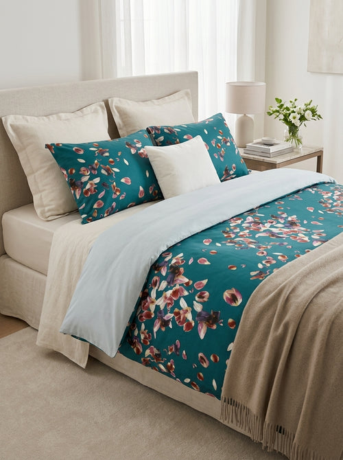 Aurore - Housse De Couette + 1 Ou 2 Taie(S) D'Oreiller Satin De Coton Aurore Vert