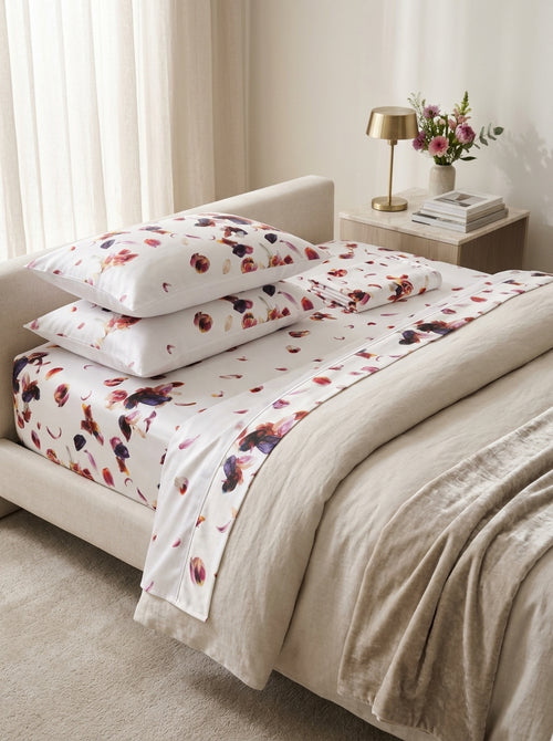 Aurore - Ensemble De Draps Satin De Coton Aurore Blanc