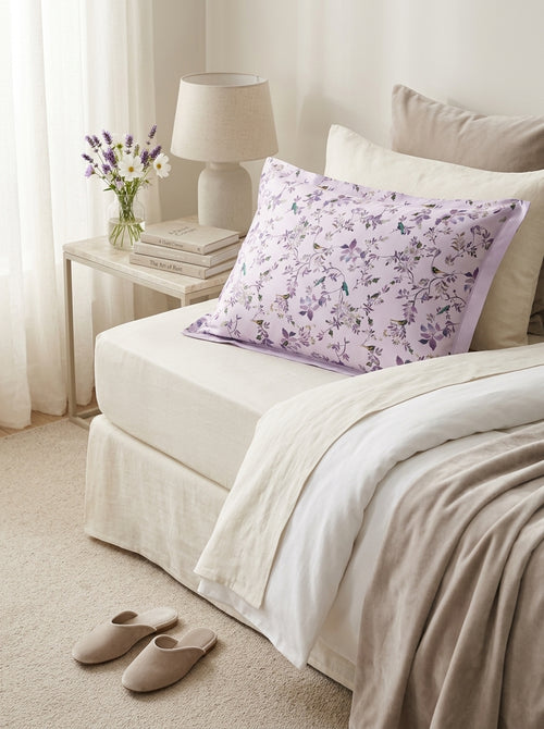 Eden Sauvage - Cotton Satin Pillowcase - Eden Sauvage Light Purple