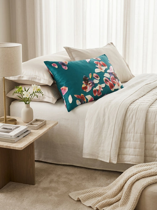 Aurore - Aurore Green Cotton Satin Pillowcase