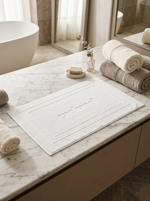 Design 2 - White Bath Mat