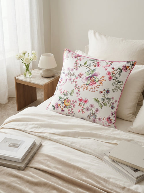 Jardin Secret - Cotton Satin Pillowcase - Jardin Secret White