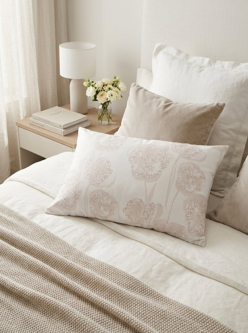 Lace - Taupe Lace Cotton Satin Pillowcase
