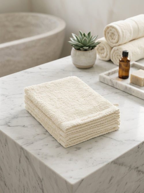 Set Of 4 Ivory Washcloths