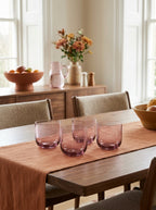 Eyden - Set of 4 26 Cl Tumblers - Mouth Blown Glass - Pink