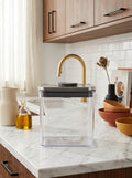 Caja de almacenamiento Pop Square de acero inoxidable 2,6 L