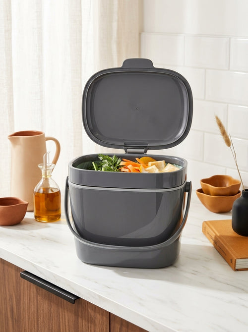 Bac À Compost De Cuisine Gris 6,6 L