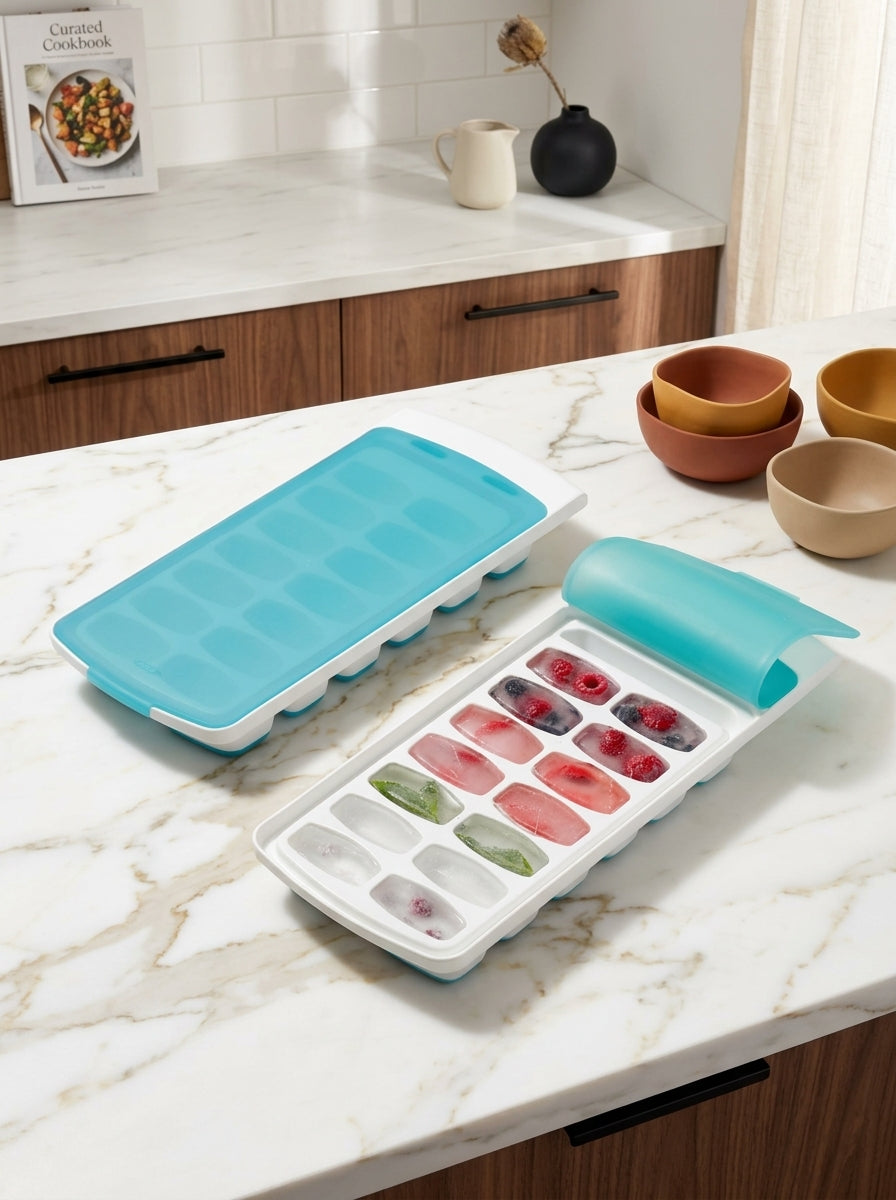 Set: 2 cubiteras con tapa antiderrames