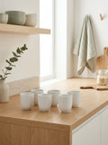 Serenity - Juego de 6 Tazas - Porcelana - Blanco
