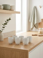 Serenity - Juego de 6 Tazas - Porcelana - Blanco