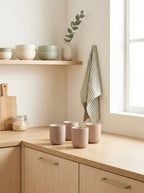 Iris Taupe - Juego de 4 Tazas - Gres Reactivo - Taupe