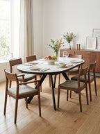 Inski - Table À Manger Ovale Extensible - 6 Places - Blanc