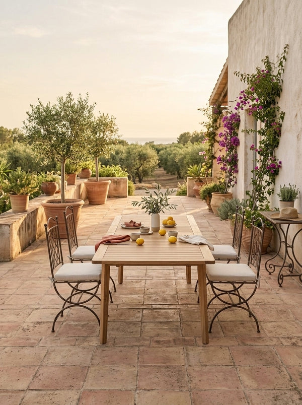 Gardena - Table De Jardin Extensible En Teck - Naturel