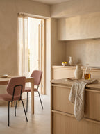Zelo - Set of 2 Dining Room Chairs - Metal - Pink