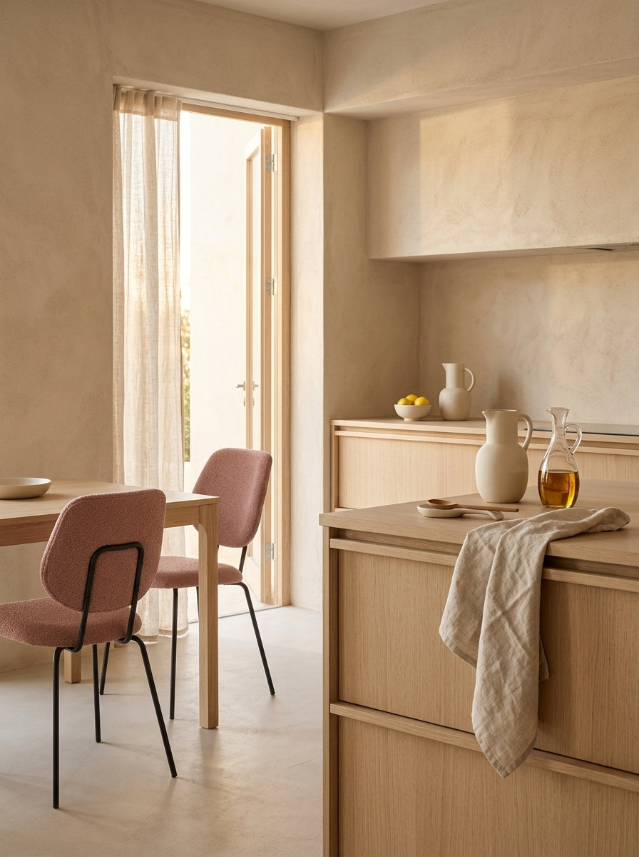 Zelo - Set of 2 Dining Room Chairs - Metal - Pink