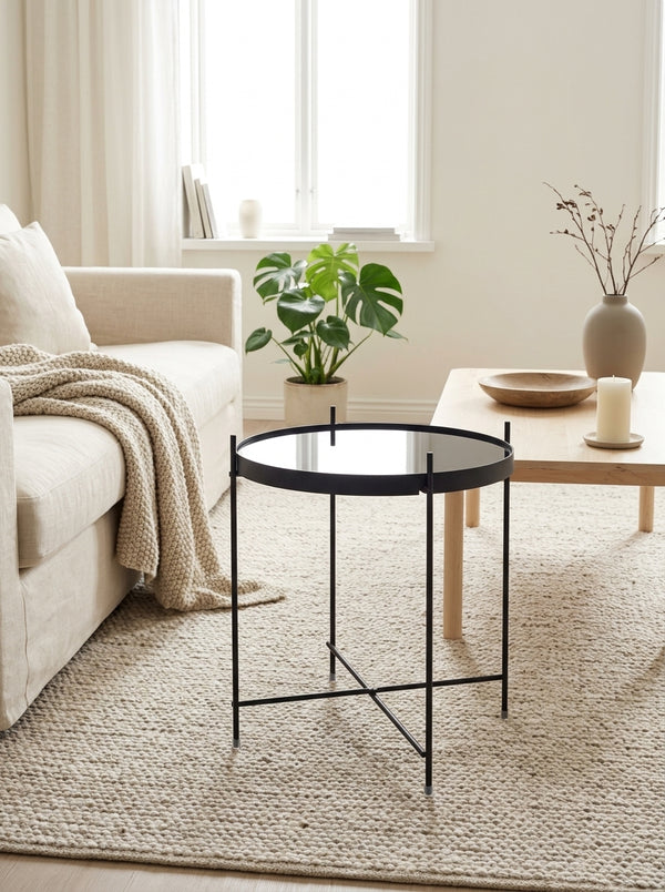 Cupid S - Side Table - Glass - Black