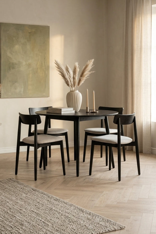 Fabio 120' - Dining Room Table - Wood - Black