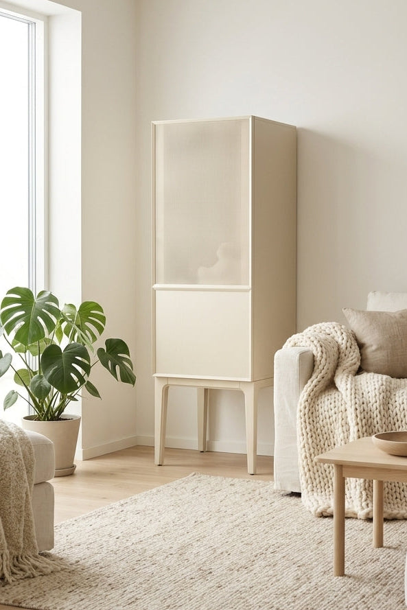 June 1 Porte - Armoire - Chêne massif - Beige