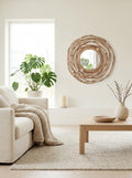 Kubu - Mirror - Rattan - Brown