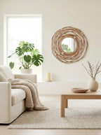 Kubu - Mirror - Rattan - Brown