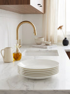 Taidu Ii - 6 Piatti Fondi In Bone China - 21,8 Cm - Bianco