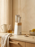 Ivora - Ceppo di 5 coltelli - Bianco