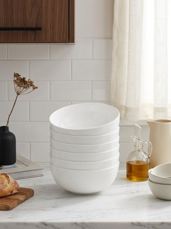 Taidu Ii - 6 Bols En Bone China - Blanc - 2 Tailles