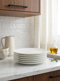 Taidu II - 6 Bone China Flat Plates - 26.7cm - White