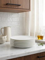 Taidu II - 6 Bone China Flat Plates - 26.7cm - White